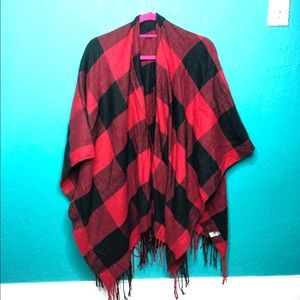 Buffalo plaid shawl